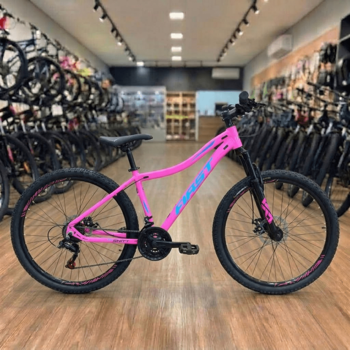 Bicicleta First Aro 29 Smitt Feminina 21v Freio Disco Rosa