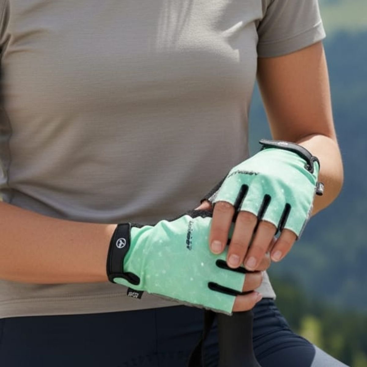 Luva Ciclista Absolute Outfit Gel Mia Verde Tam P