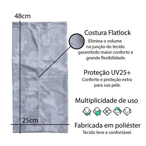 Bandana Mattos Racing Cinza