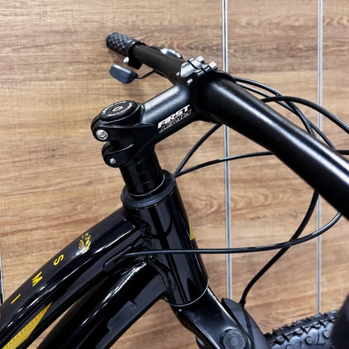 Bicicleta First Aro 29 Smitt Feminina 21v Freio à Disco Preto com Ouro Tam 15,5