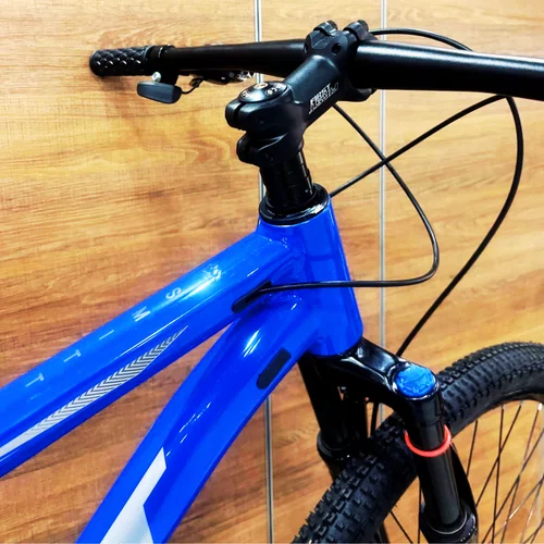 Bicicleta First Aro 29 Smitt 21v Freio Disco Azul Hunter com Prata Tam 17,5