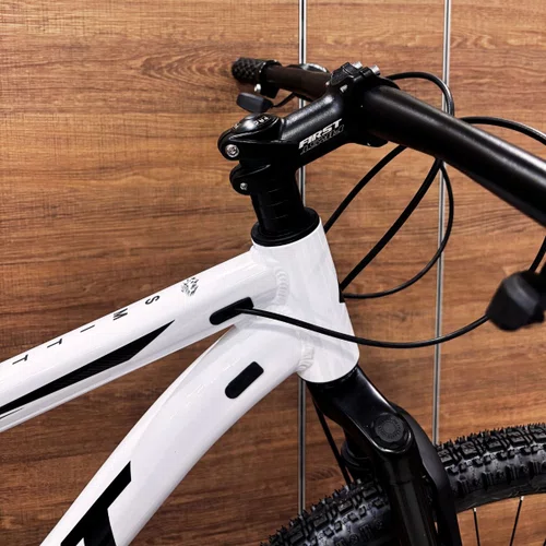 Bicicleta First Aro 29 Smitt 21v Freio Disco Branco com Preto Tam 17,5