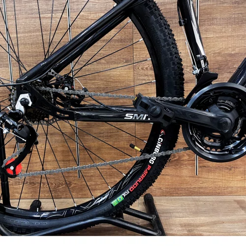 Bicicleta First Aro 29 Smitt 21v Freio Disco Grafite com Prata Tam 15,5