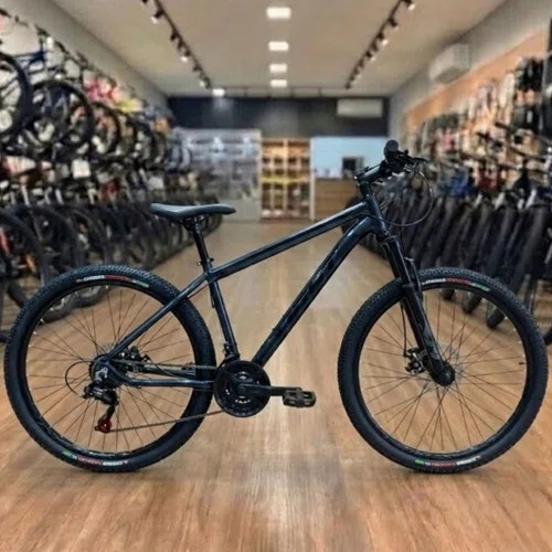 Bicicleta First Aro 29 Smitt 21v Freio Disco Grafite com Preto tam 17,5