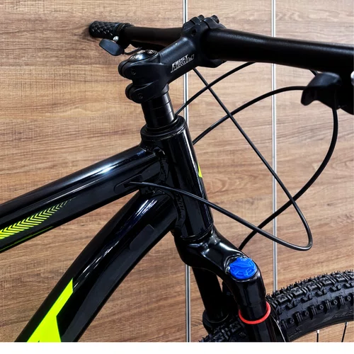 Bicicleta First Aro 29 Smitt 21v Freio Disco Preto com Amarelo Neon Tam 19
