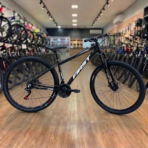 Bicicleta First Aro 29 Smitt 21v Freio Disco Preto com Prata tam 15,5