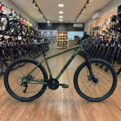Bicicleta First Aro 29 Smitt 21v Freio Disco Verde Militar Tam 17,5