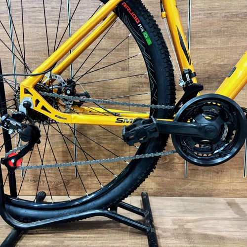Bicicleta First Aro 29 Smitt Feminina 21v Freio Disco Ouro com Preto Tam 17,5