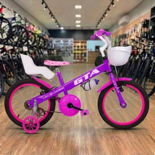 Bicicleta GTA Aro 16 Infantil Purple Flower