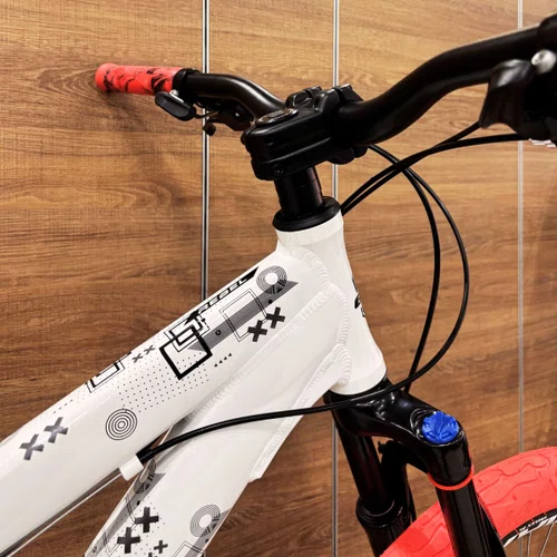 Bicicleta GTA Aro 26 Rebel Freeride 21v Freio Disco Branco com Vermelho