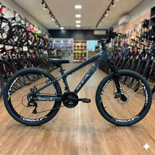Bicicleta GTA Aro 26 Rebel Freeride 21v Freio Disco Preto