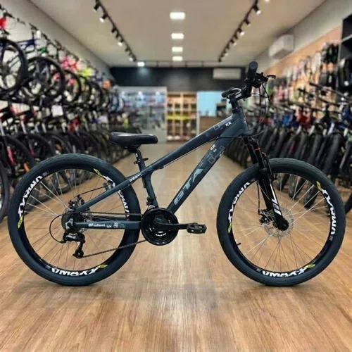 Bicicleta GTA Aro 26 Rebel Freeride 21v Freio Disco Preto