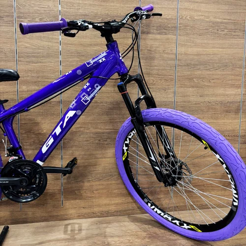 Bicicleta GTA Aro 26 Rebel Freeride 21v Freio Disco Roxo