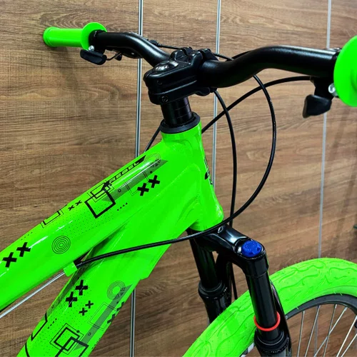 Bicicleta GTA Aro 26 Rebel Freeride 21v Freio Disco Verde Com Verde