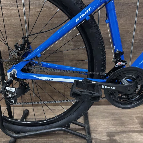 Bicicleta GTA Aro 29 Start 21v Freio Disco Azul com Branco Tam 17