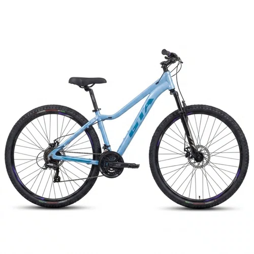 Bicicleta GTA Aro 29 Start Fem 21v Freio Disco Azul com Roxo Tam 15,5