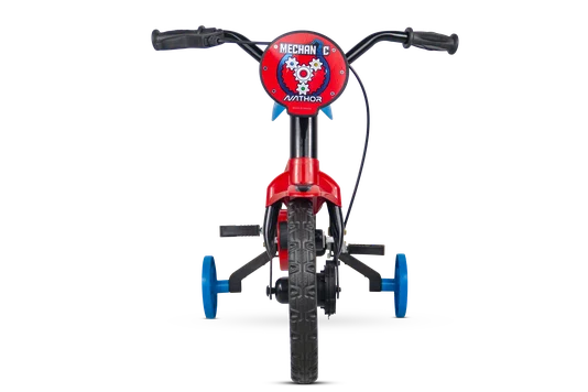 Bicicleta Nathor Aro 12 Mechanic Preto com Vermelho