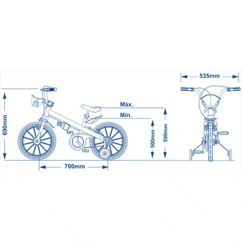 Bicicleta Nathor Aro 16 Extreme Laranja