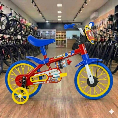 Bicicleta Nathor Aro 12 Fireman Vermelho com Azul