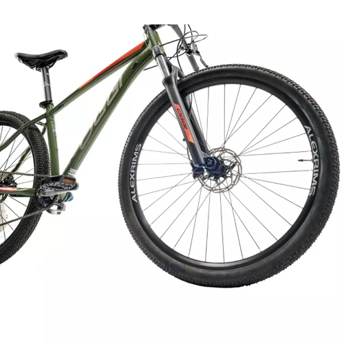 Bicicleta Oggi Aro 29 7.0 Shimano Cues 9v Verde com Laranja Tam 15,5