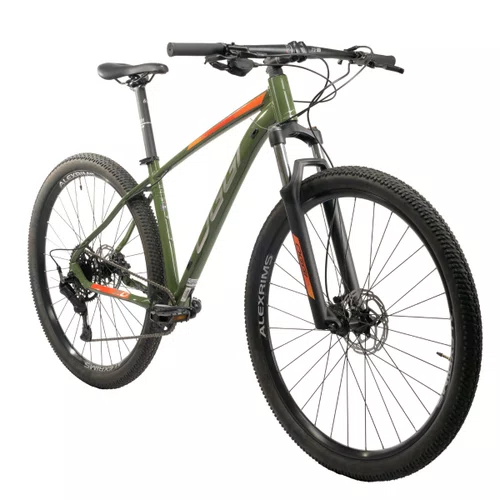 Bicicleta Oggi Aro 29 7.0 Shimano Cues 9v Verde Com Laranja Tam 17
