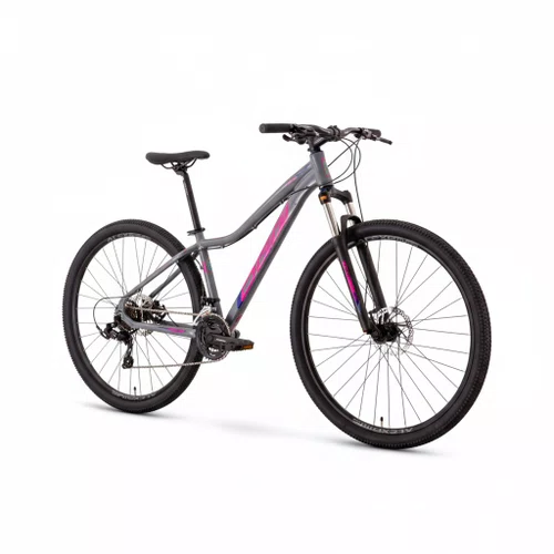 Bicicleta Oggi Aro 29 Float Sport 21v Freio Disco Grafite com Pink e Azul