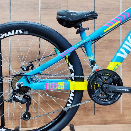 Bicicleta Viking Aro 26 Dirt JTuff25 21V Freio Disco Azul com Amarelo