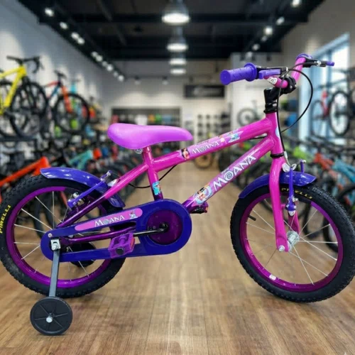 Bicicleta Wendy Aro 16 Feminina com Cesta Pink com Violeta