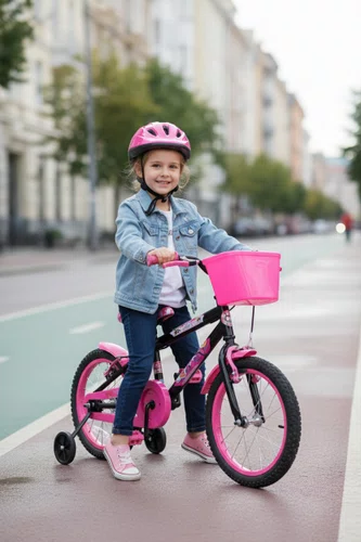 Bicicleta Wendy Aro 16 Feminina com Cesta Preto com Rosa
