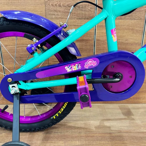 Bicicleta Wendy Aro 16 Feminina com Cesta Verde Aniz com Violeta