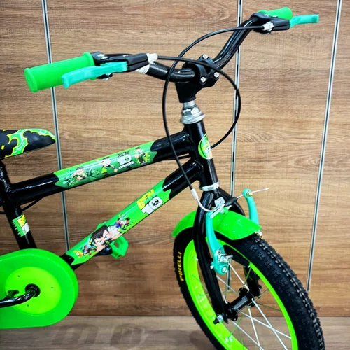 Bicicleta Wendy aro 16 Masc Preto com Verde