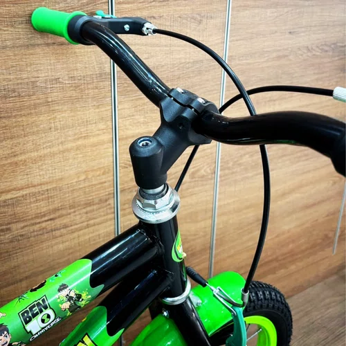 Bicicleta Wendy aro 16 Masc Preto com Verde