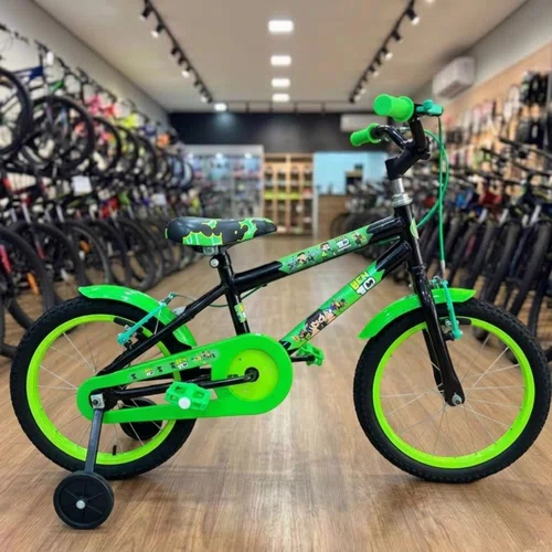 Bicicleta Wendy aro 16 Masc Preto com Verde
