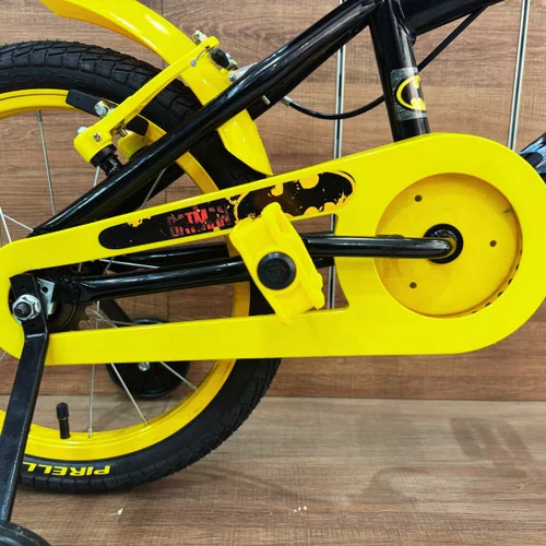 Bicicleta Wendy Aro 16 Masculino Preto com Amarelo