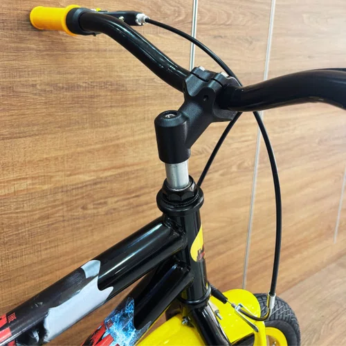 Bicicleta Wendy Aro 16 Masculino Preto com Amarelo