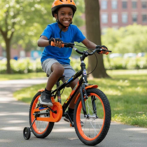 Bicicleta Wendy Aro 16 Masculino Preto com Laranja