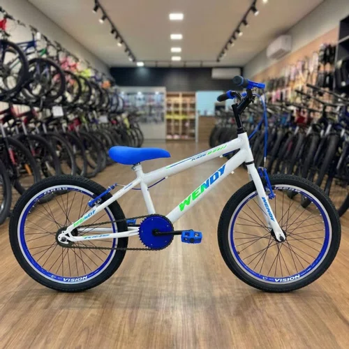 Bicicleta Wendy Aro 20 Masculino Branco com Azul