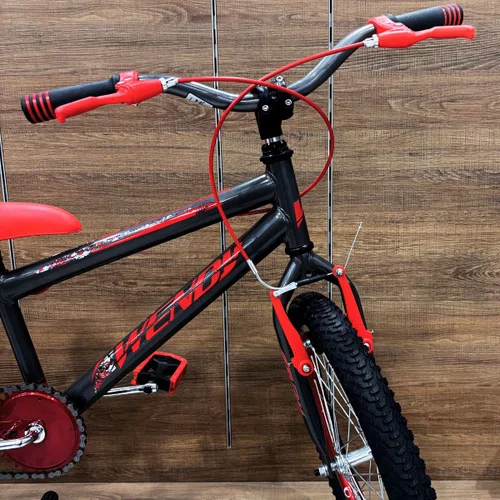 Bicicleta Wendy Aro 20 Masculino Grafite com Vermelho