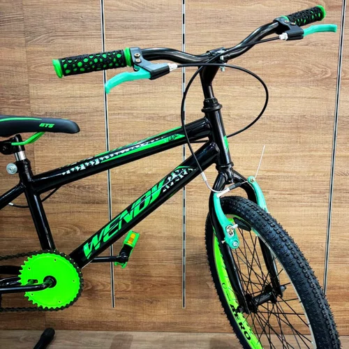 Bicicleta Wendy Aro 20 Masculino Preto com Verde