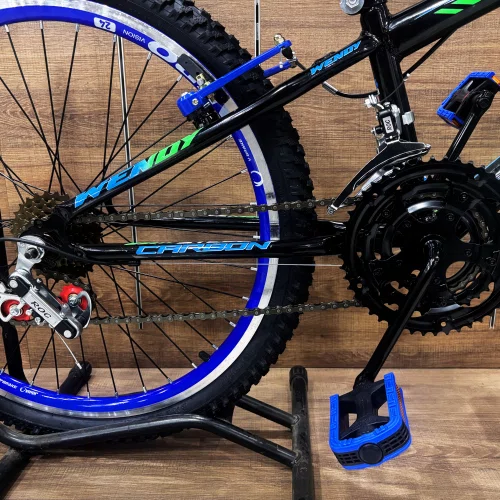 Bicicleta Wendy Aro 24 18M Rebaixado Preto com Azul