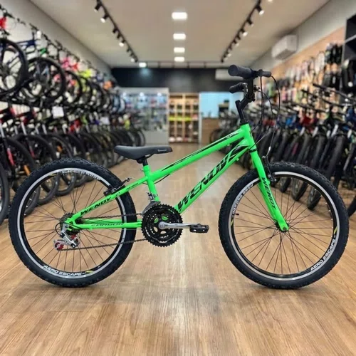 Bicicleta Wendy Aro 24 18M Rebaixado Verde Neon
