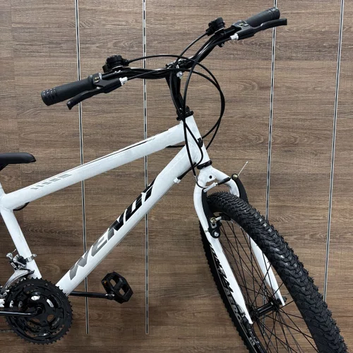Bicicleta Wendy Aro 26 18 Marchas Rebaixado Branco com Preto