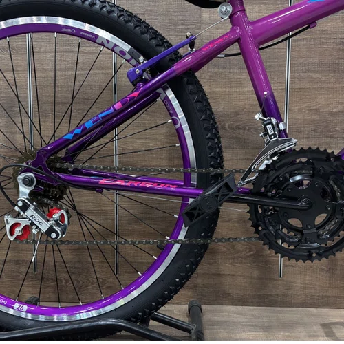 Bicicleta Wendy Aro 26 18 Marchas Rebaixado com Cesta Pink com Violeta