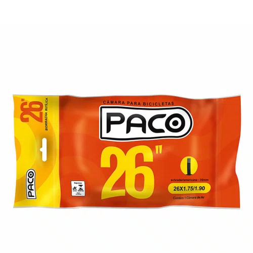 Camara 26 x 1.75 x 1.90 x 35mm Paco Valvula Americana