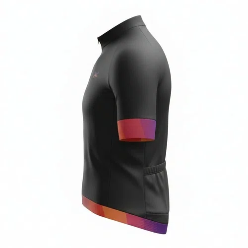 Camisa Ciclismo Mattos Racing Summit Preto com Rosa Tam M