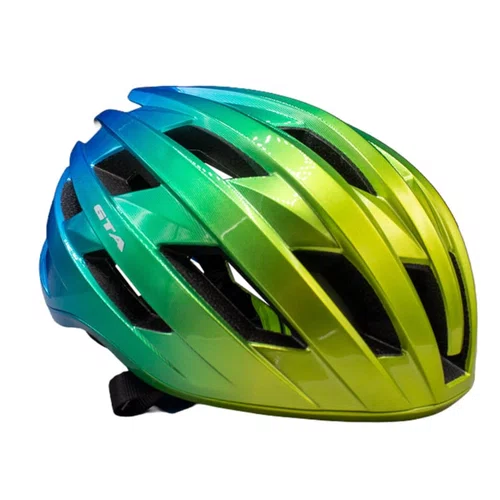Capacete GTA InMold Road Z9 Verde com Amarelo tam 55/58