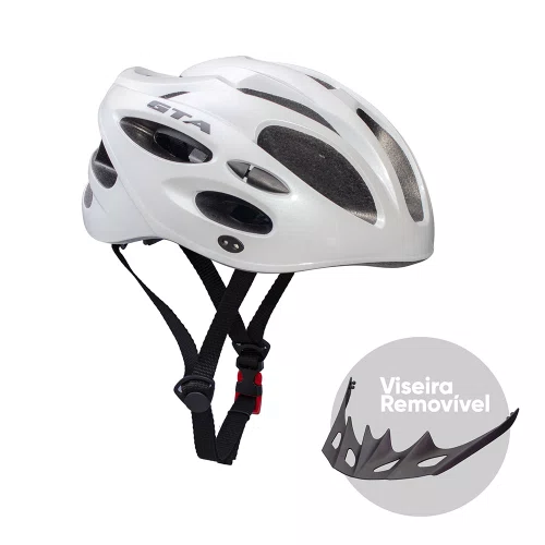 Capacete GTA MTB Start Branco Com Sinalizador Tam M