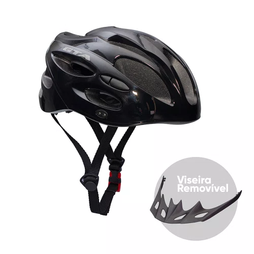 Capacete GTA MTB Start Preto Com Sinalizador Tam G