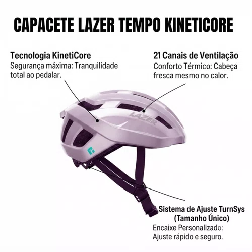 Capacete Mtb Lazer Tempo Kineticore Lilás 54/61