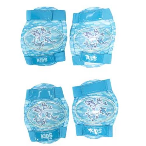 Kit Proteção Capacete Joelheira Cotoveleira Shark Azul